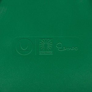 C. 2020 Herman Miller Eames Plastic Side Shell Chair Green w/ Walnut Dowel Base
