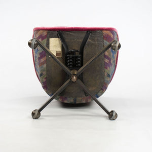 1970s Bucket Desk Chair by Ward Bennett for Brickel Associates in Bronze and Fabric