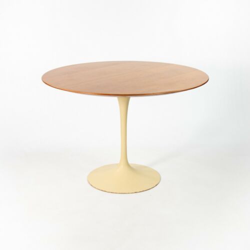 SOLD 1960s Tulip Pedestal Dining Table by Eero Saarinen for Knoll in Walnut with Cast Iron Base 42 inch