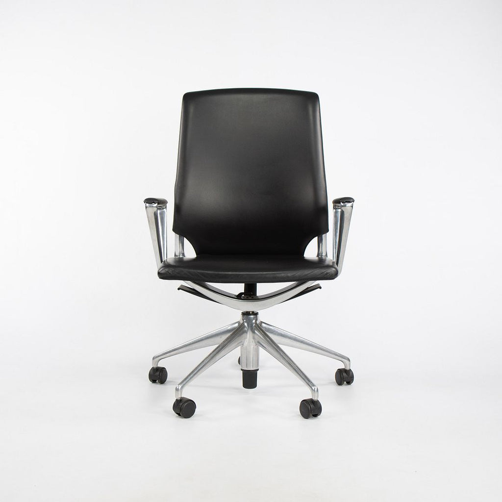 2012 Meda Desk Chair by Alberto Meda for Vitra in Leather and Aluminum