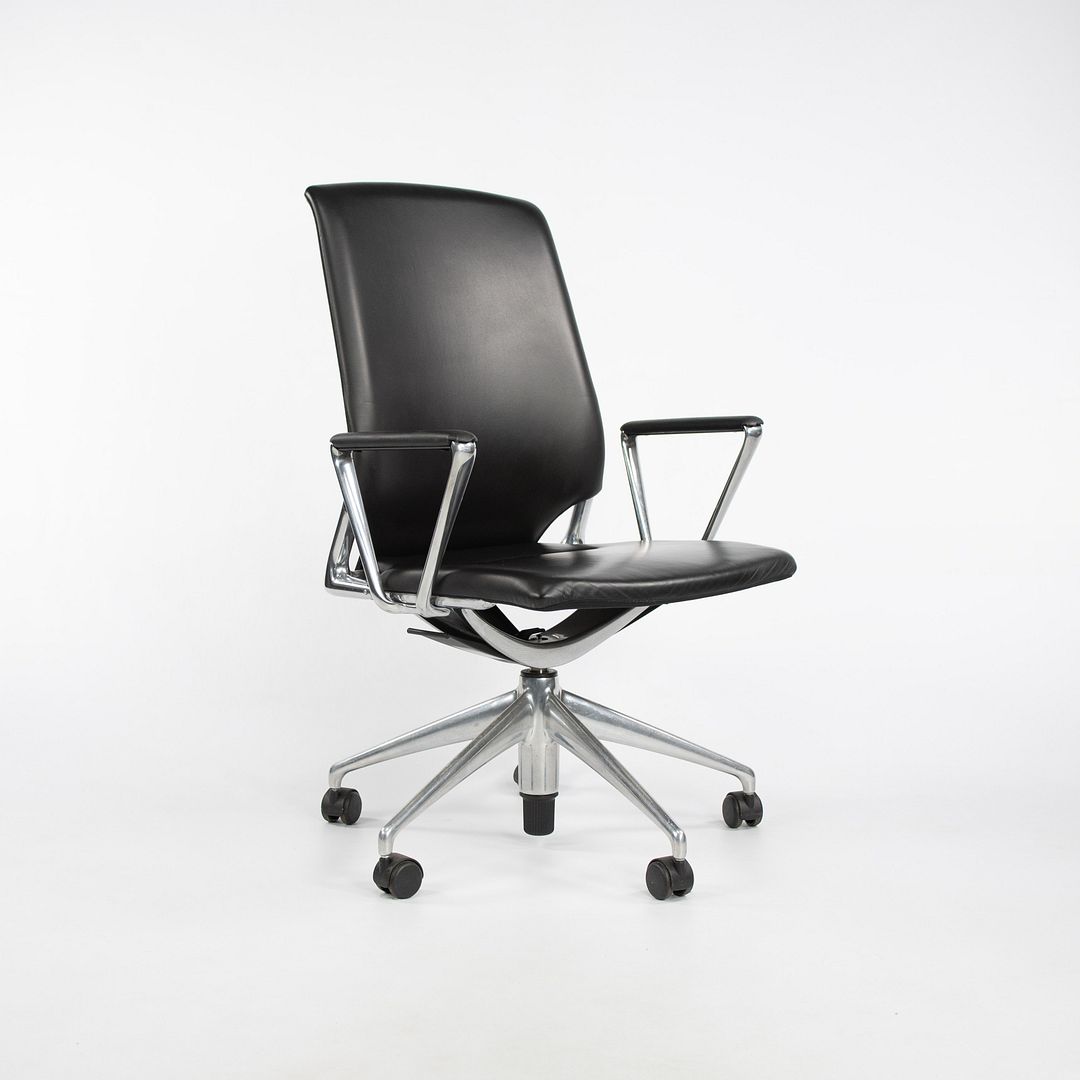 2012 Meda Desk Chair by Alberto Meda for Vitra in Leather and Aluminum