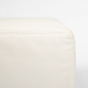 2014 Quadra Ottoman / Bench by Pierluigi Cerri for Poltrona Frau in Off-White Leather 34x34 inch