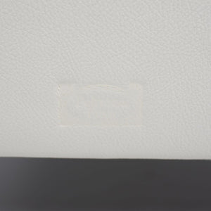 2014 Quadra Ottoman by Pierluigi Cerri for Poltrona Frau in Off-White Leather 34x34 inch