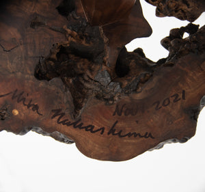 SOLD Mira Nakashima Claro Walnut Burl Minguren I Side / End Table #2 George Nakashima Studio