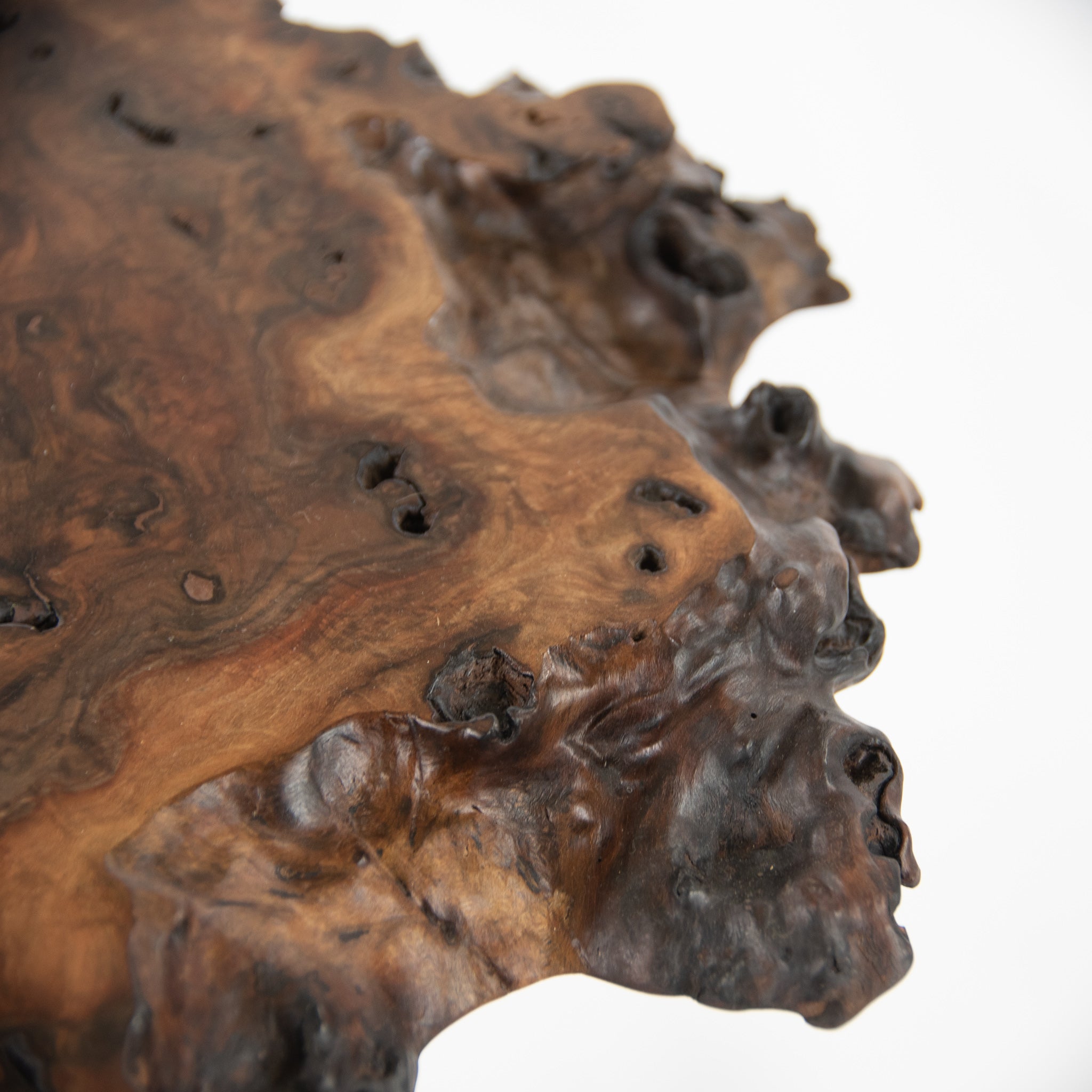 SOLD Mira Nakashima Claro Walnut Burl Minguren I Side / End Table #2 George Nakashima Studio