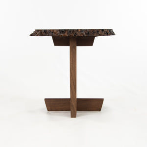 SOLD Mira Nakashima Claro Walnut Burl Minguren I Side / End Table #2 George Nakashima Studio