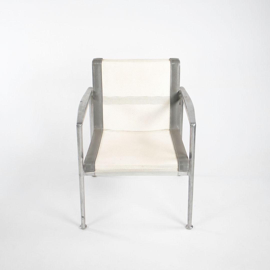 SOLD 1966 Series Prototype Arm Chair by Richard Schultz for Knoll in Polished Aluminum with Riveted Frame