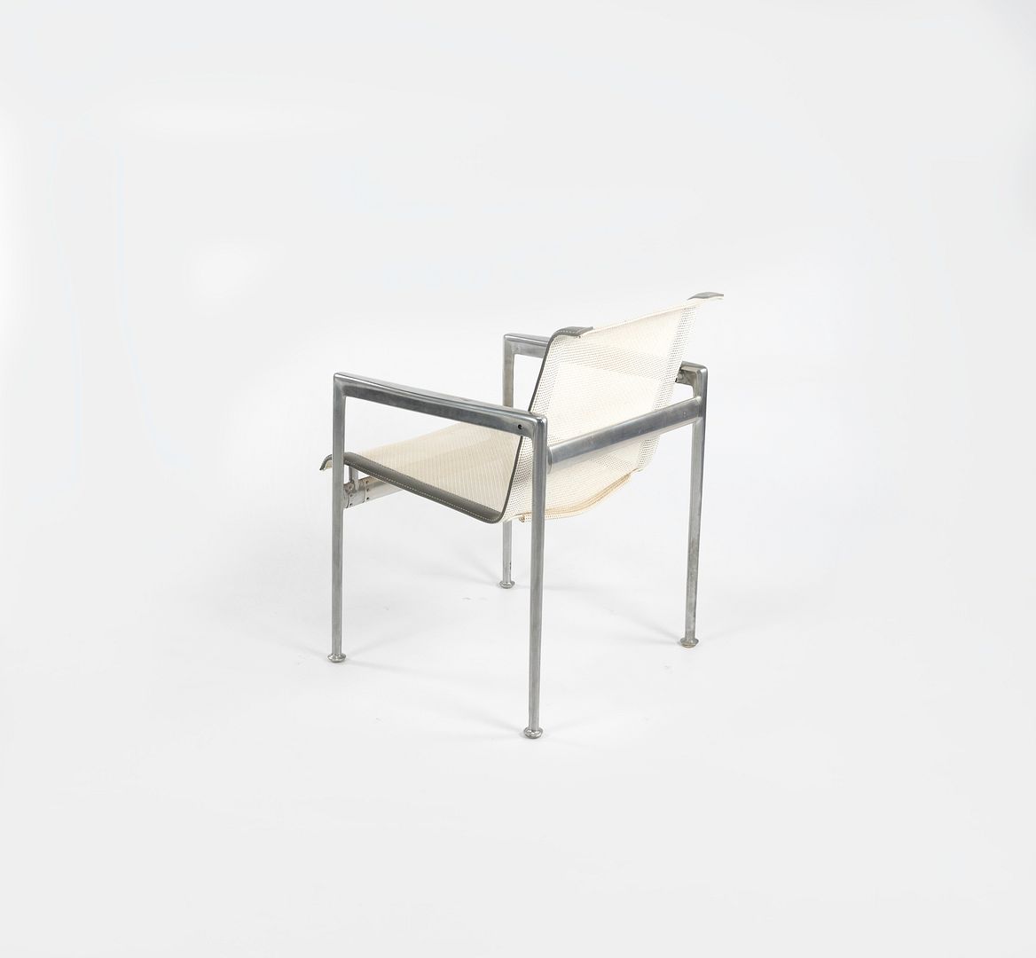 SOLD 1966 Series Prototype Arm Chair by Richard Schultz for Knoll in Polished Aluminum with Riveted Frame