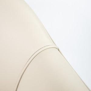 2021 No. 71 ULB Armchair by Eero Saarinen for Knoll in Off White Leather with Wooden Legs