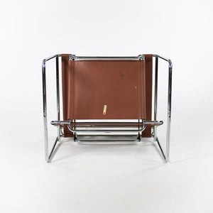 SOLD 1960s 50L Wassily Chair by Marcel Breuer for Knoll in Chromed Steel and Rust / Brown Leather