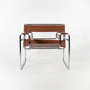 SOLD 1960s 50L Wassily Chair by Marcel Breuer for Knoll in Chromed Steel and Rust / Brown Leather