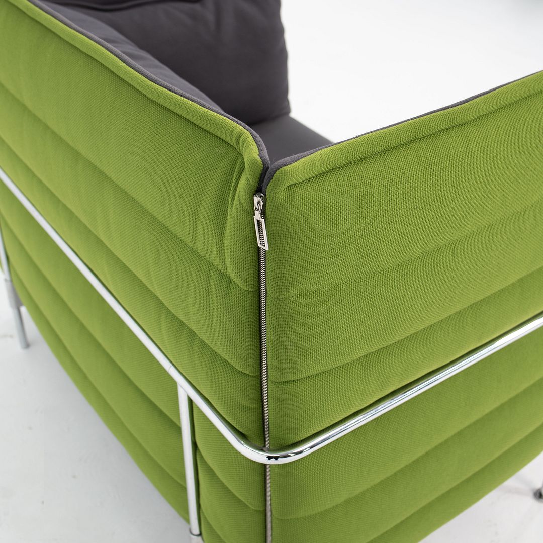 2010s Pair of Alcove Love Seats by Ronan and Erwan Bouroullec for Vitra in Green Fabric