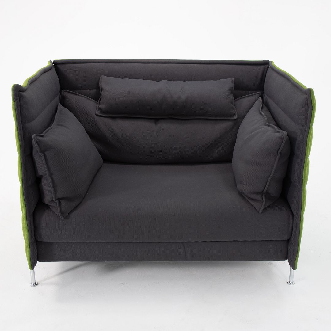 2010s Pair of Alcove Love Seats by Ronan and Erwan Bouroullec for Vitra in Green Fabric