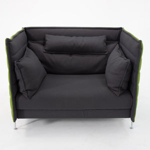2010s Pair of Alcove Love Seats by Ronan and Erwan Bouroullec for Vitra in Green Fabric