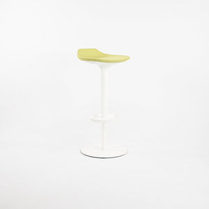 2010s Babar Stool with Backrest by Simon Pengelly for Arper in White with Green Fabric