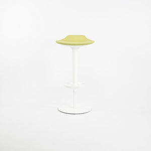 2010s Babar Stool with Backrest by Simon Pengelly for Arper in White with Green Fabric