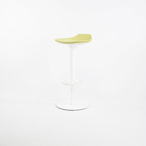 2010s Babar Stool with Backrest by Simon Pengelly for Arper in White with Green Fabric