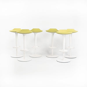 2010s Babar Stool with Backrest by Simon Pengelly for Arper in White with Green Fabric