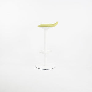 2010s Babar Stool with Backrest by Simon Pengelly for Arper in White with Green Fabric