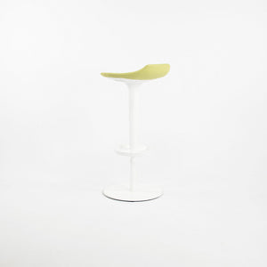 2010s Babar Stool with Backrest by Simon Pengelly for Arper in White with Green Fabric