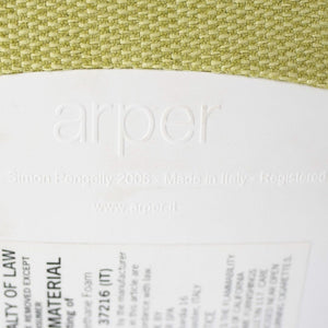 2010s Babar Stool with Backrest by Simon Pengelly for Arper in White with Green Fabric