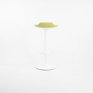 2010s Babar Stool with Backrest by Simon Pengelly for Arper in White with Green Fabric