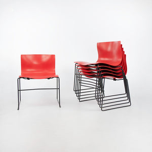 1992 Handkerchief Chairs by Lella and Massimo Vignelli for Knoll in Red 12+ Available