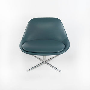 2018 Chiara Lounge Chair by Noé Duchaufour-Lawrance for Bernhardt Design in Blue Leather 2x Available