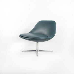 2018 Chiara Lounge Chair by Noé Duchaufour-Lawrance for Bernhardt Design in Blue Leather 2x Available