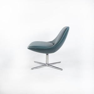 2018 Chiara Lounge Chair by Noé Duchaufour-Lawrance for Bernhardt Design in Blue Leather 2x Available