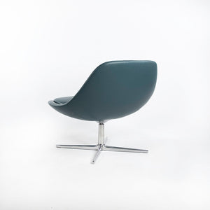 2018 Chiara Lounge Chair by Noé Duchaufour-Lawrance for Bernhardt Design in Blue Leather 2x Available