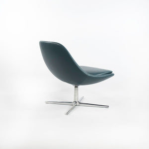 2018 Chiara Lounge Chair by Noé Duchaufour-Lawrance for Bernhardt Design in Blue Leather 2x Available