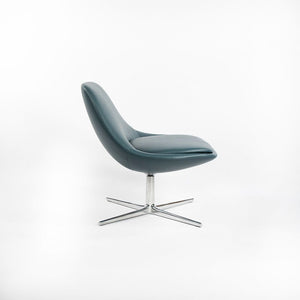 2018 Chiara Lounge Chair by Noé Duchaufour-Lawrance for Bernhardt Design in Blue Leather 2x Available