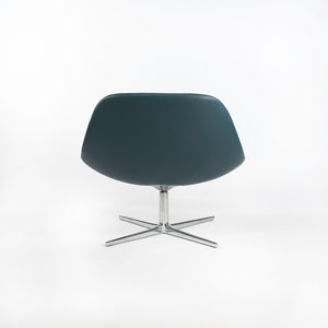 2018 Chiara Lounge Chair by Noé Duchaufour-Lawrance for Bernhardt Design in Blue Leather 2x Available