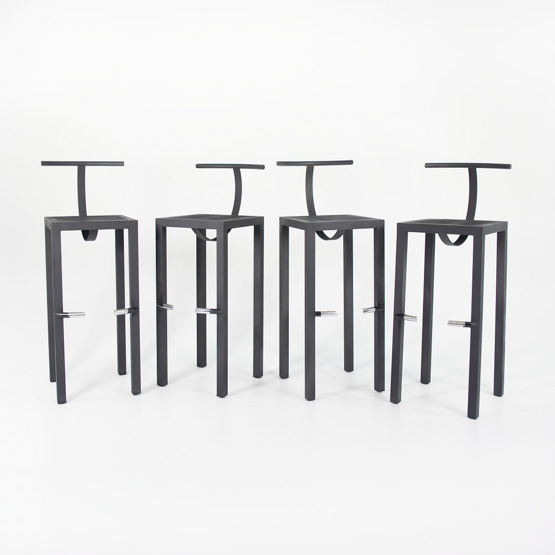 SOLD 1980s Set of Four Sarapis Bar Stools by Philippe Starck