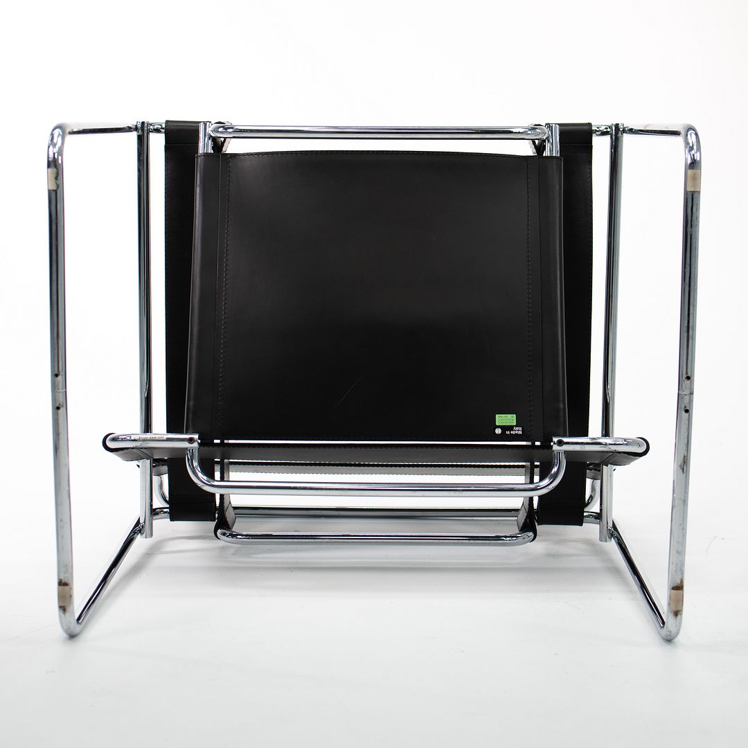 SOLD 2000s 50L Wassily Chair by Marcel Breuer for Knoll in Chromed Steel and Black Leather - 8 Available