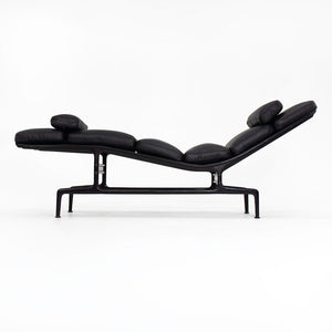 SOLD 1970s ES-106 Chaise Lounge Chair by Charles and Ray Eames for Herman Miller in Black Leather