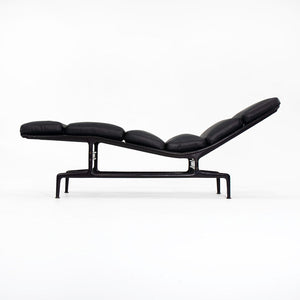 SOLD 1970s ES-106 Chaise Lounge Chair by Charles and Ray Eames for Herman Miller in Black Leather