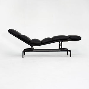 SOLD 1970s ES-106 Chaise Lounge Chair by Charles and Ray Eames for Herman Miller in Black Leather