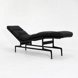 SOLD 1970s ES-106 Chaise Lounge Chair by Charles and Ray Eames for Herman Miller in Black Leather