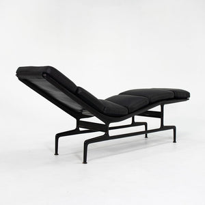 SOLD 1970s ES-106 Chaise Lounge Chair by Charles and Ray Eames for Herman Miller in Black Leather