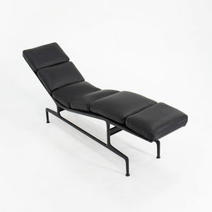 SOLD 1970s ES-106 Chaise Lounge Chair by Charles and Ray Eames for Herman Miller in Black Leather