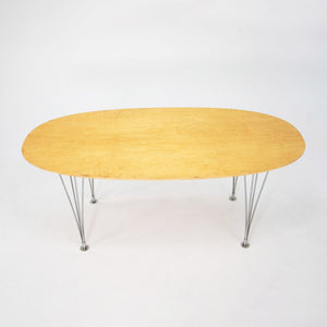 1970s Superellipse Dining Table by Bruno Mathsson and Piet Hein for Fritz Hansen in Figured Birch