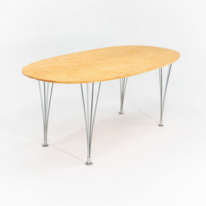 1970s Superellipse Dining Table by Bruno Mathsson and Piet Hein for Fritz Hansen in Figured Birch