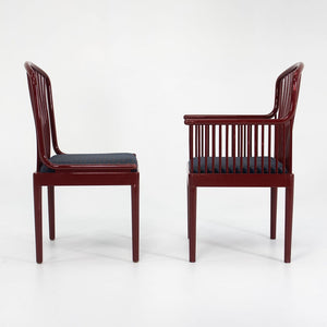 1980s Set of Six Andover Chairs by Davis Allen for Stendig with Red Lacquer - Sets Available