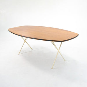 1954 Soft Edge Curved Dining Table Model 5259 by George Nelson for Herman Miller in Walnut