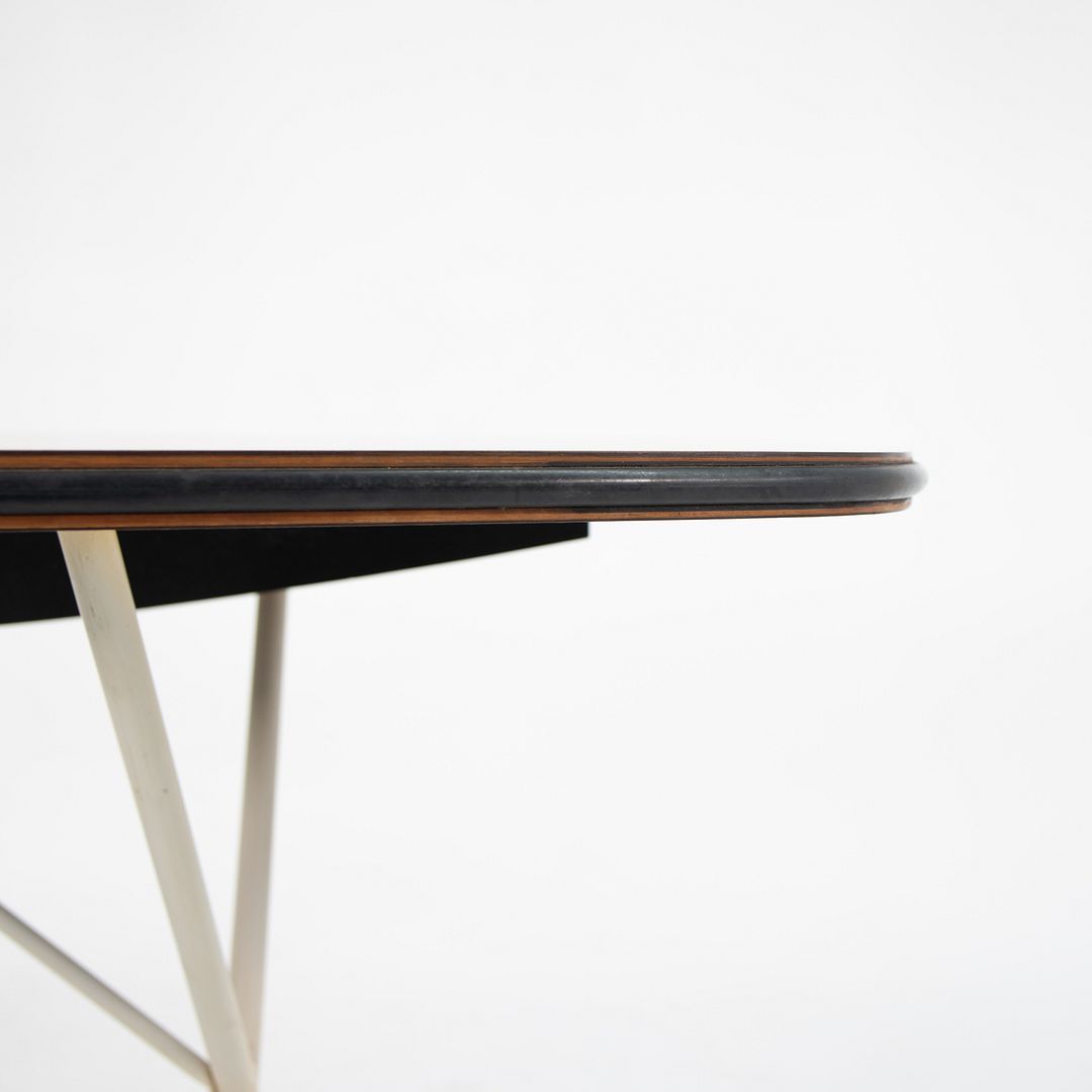 1954 Soft Edge Curved Dining Table Model 5259 by George Nelson for Herman Miller in Walnut