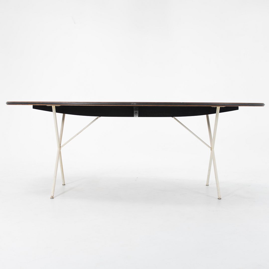 1954 Soft Edge Curved Dining Table Model 5259 by George Nelson for Herman Miller in Walnut