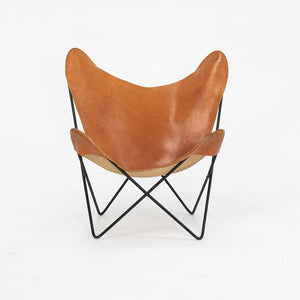 SOLD 1950S Butterfly Chair and Ottoman By Jorge Ferrari-Hardoy, Antonio Bonet, And Juan Kurchan for Knoll (Similar Ottoman)