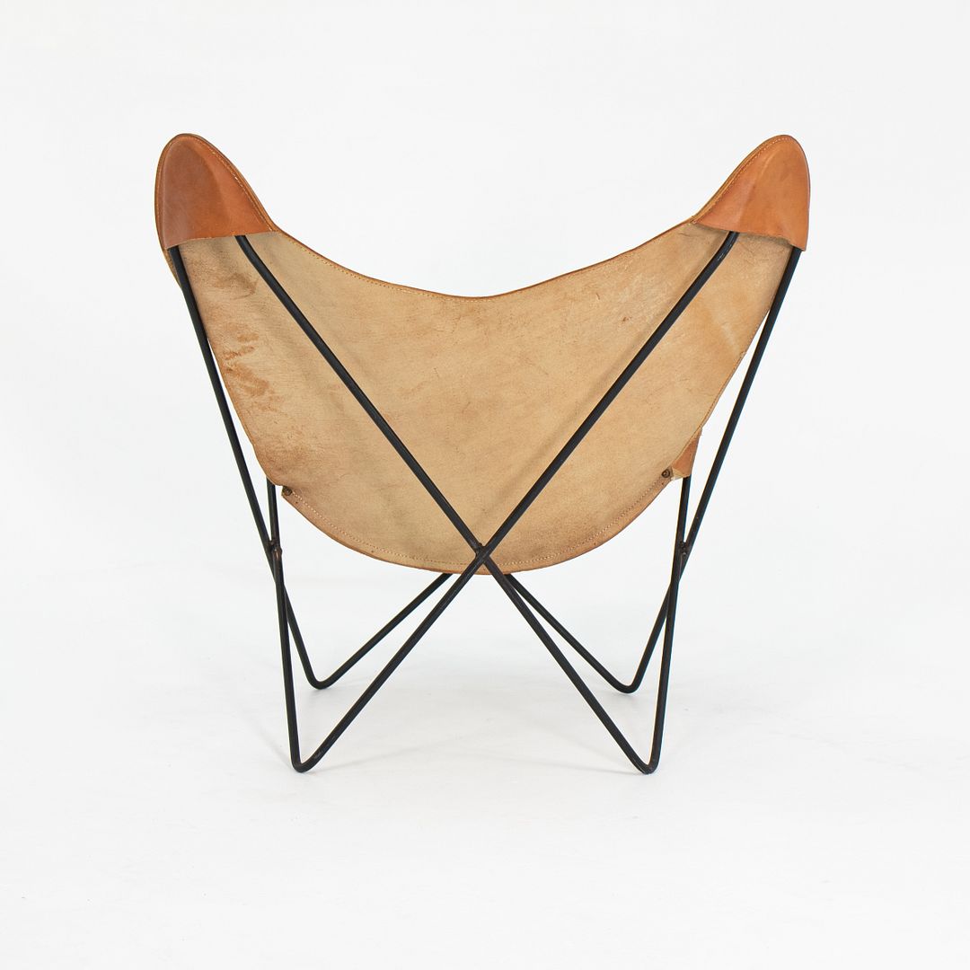 1950S Butterfly Chair and Ottoman By Jorge Ferrari-Hardoy, Antonio Bonet, And Juan Kurchan for Knoll (Similar Ottoman)